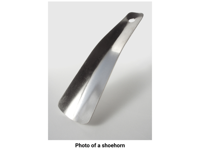 Photo of a shoehorn